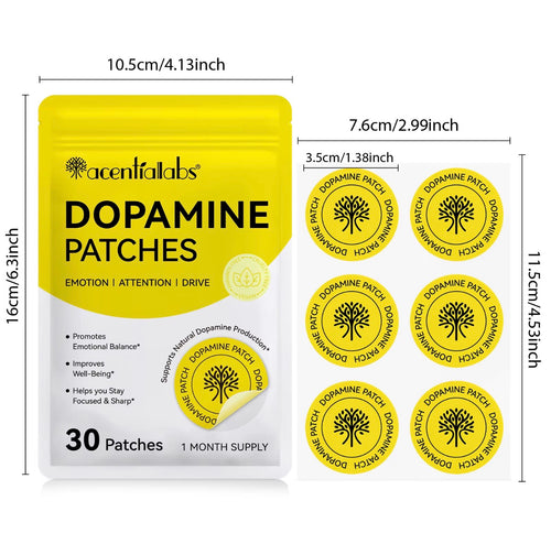 Dopamine Patches Extra Strength, Mood & Positivity Support, 30 Patches