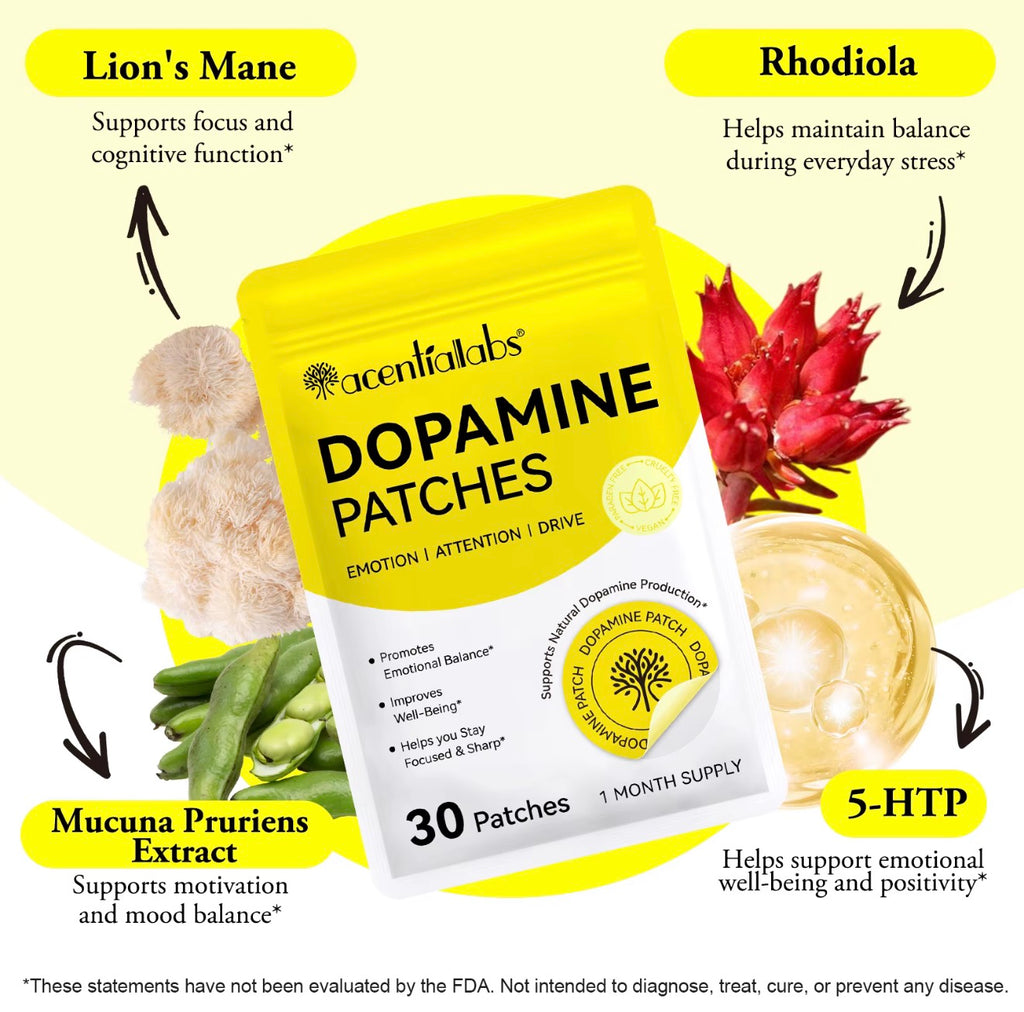 Dopamine Patches Extra Strength, Mood & Positivity Support, 30 Patches